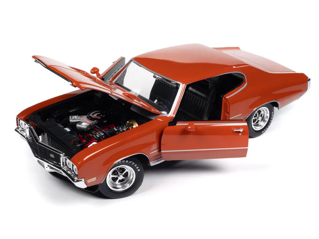American Muscle AMM1327 1/18 Ölçek 1972 Buick Gs Hardtop *Mcacn*, Flame Turuncu