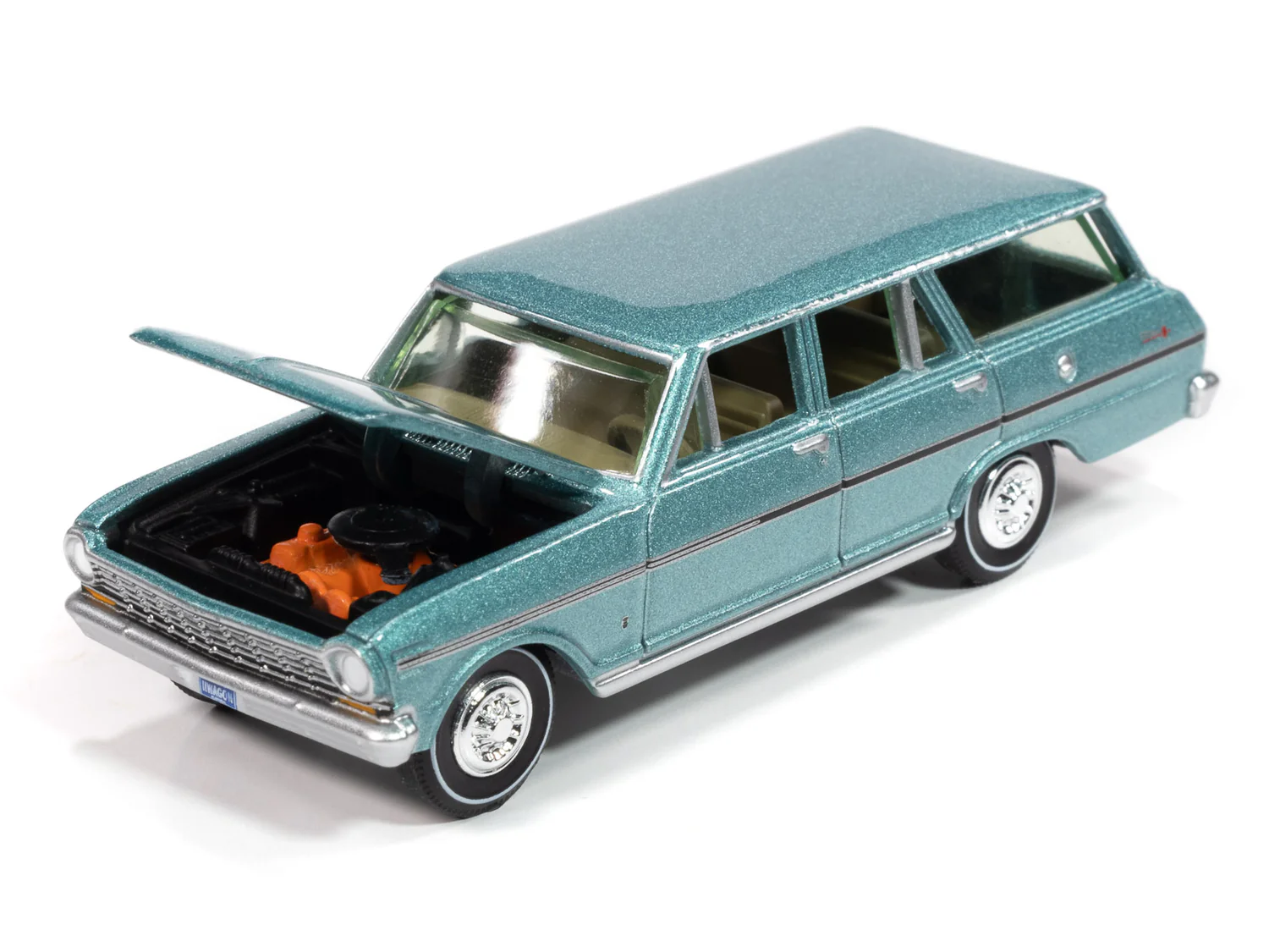 Autoworld | Awsp183B | 1/64 1965 Chevrolet Nova Ii Wagon, Willow Yeşil