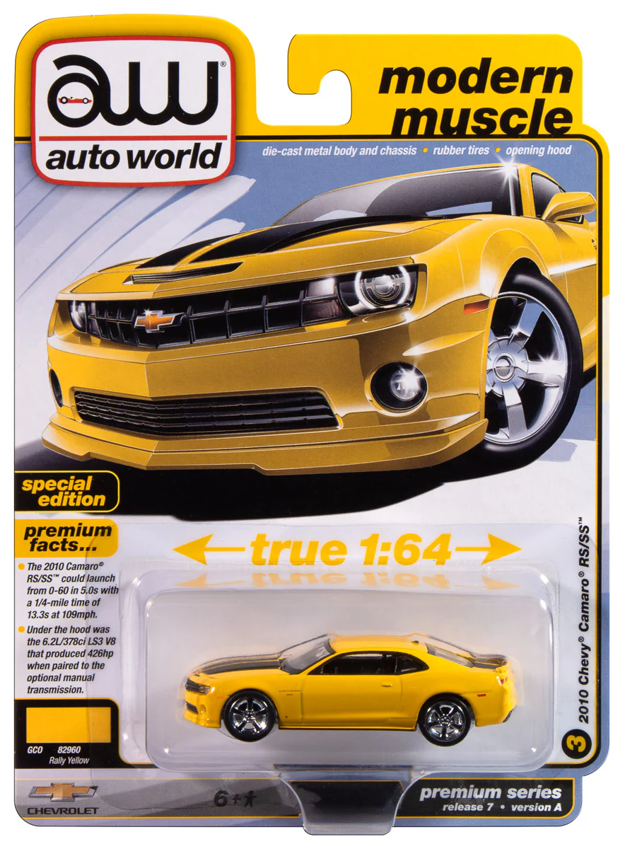 Autoworld | Awsp184A | 1/64 2011 Chevrolet Camaro Rs, Rally Sarı