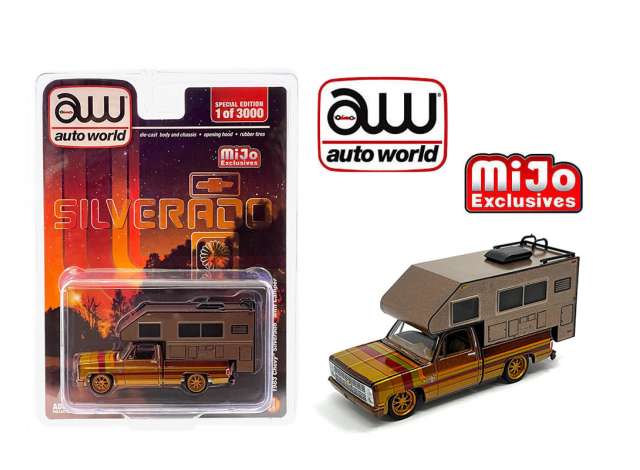 Autoworld | Awcp8072 | 1/64 1983 Chevrolet Silverado Pick-Up With Camper