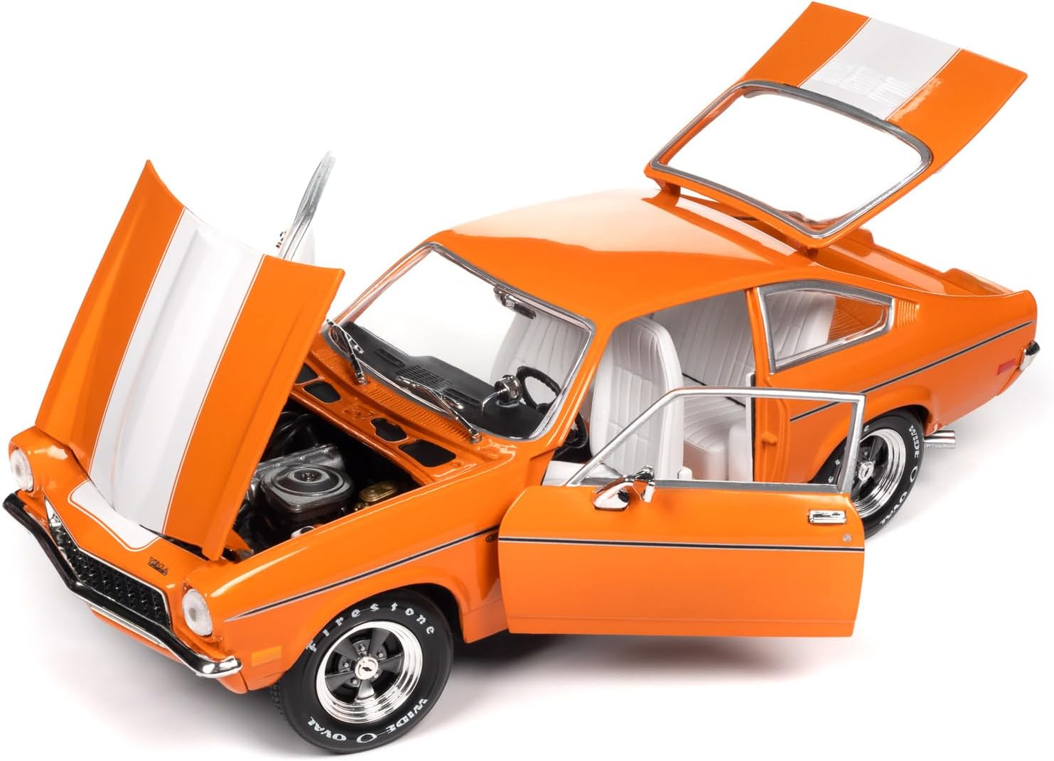 American Muscle AMM1319 1/18 Ölçek 1973 Chevrolet Vega Gt, Turuncu