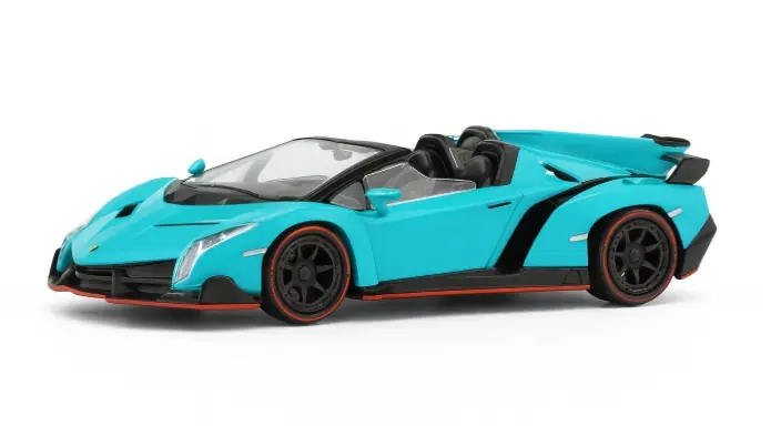 Kyosho 7040A4 1/64 Lamborghini Veneno Roadster, Mavi