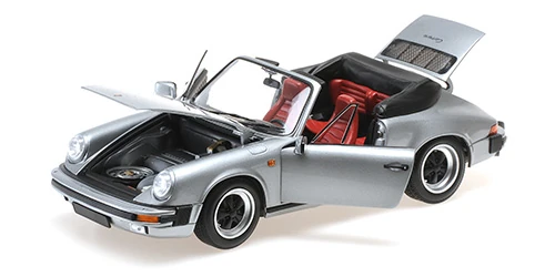 Minichamps 100063034 1/18 Ölçek PORSCHE 911 CARRERA 3.2 CABRIOLET - 1983 - Metalik Gri