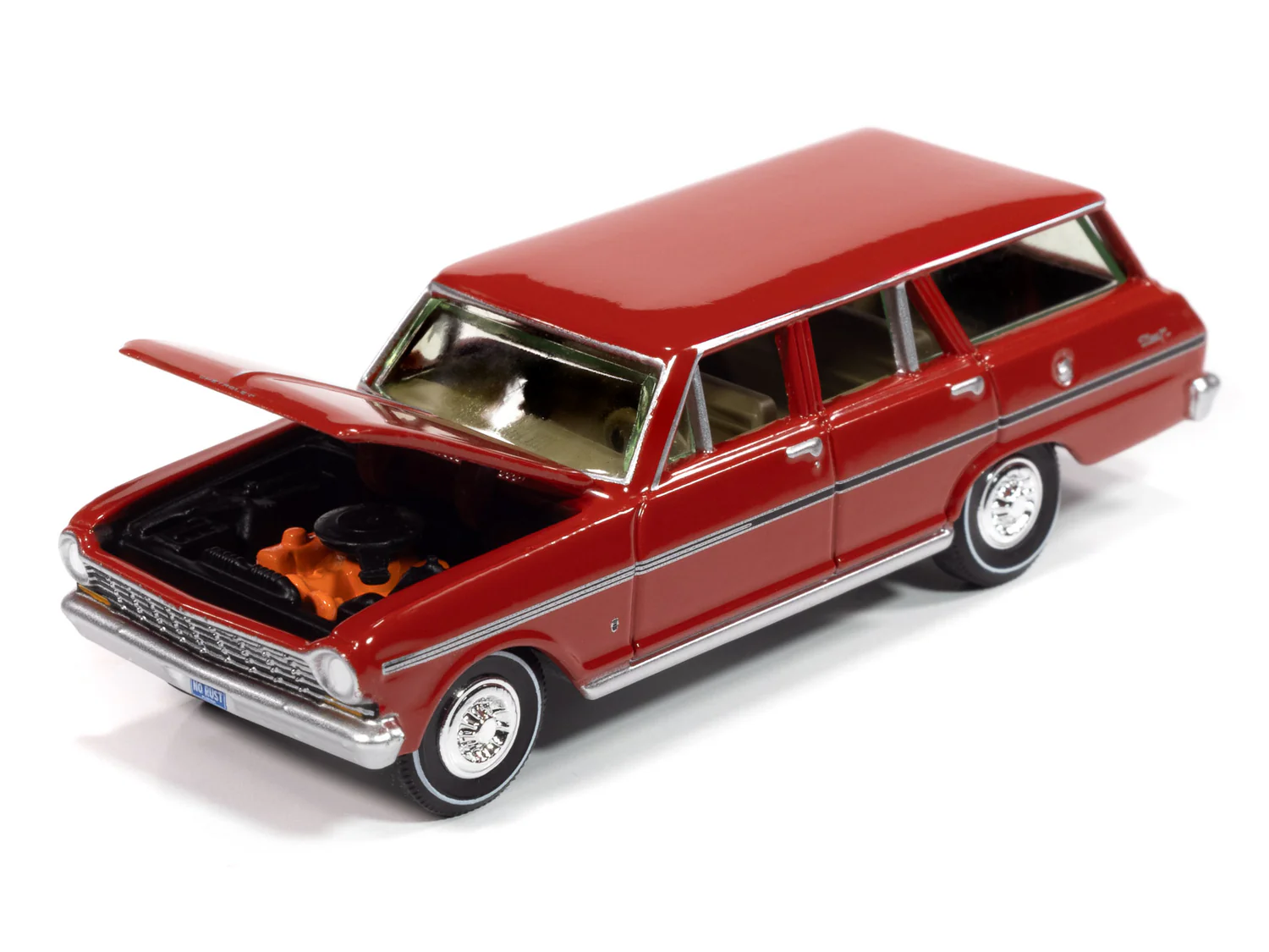 Autoworld | Awsp183A | 1/64 1965 Chevrolet Nova Ii Wagon, Rally Kırmızı