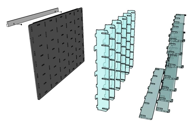Atlantic 40111, 35 Adet 1/64 Ölçek Model Araba İçin Sergileme Ünitesi