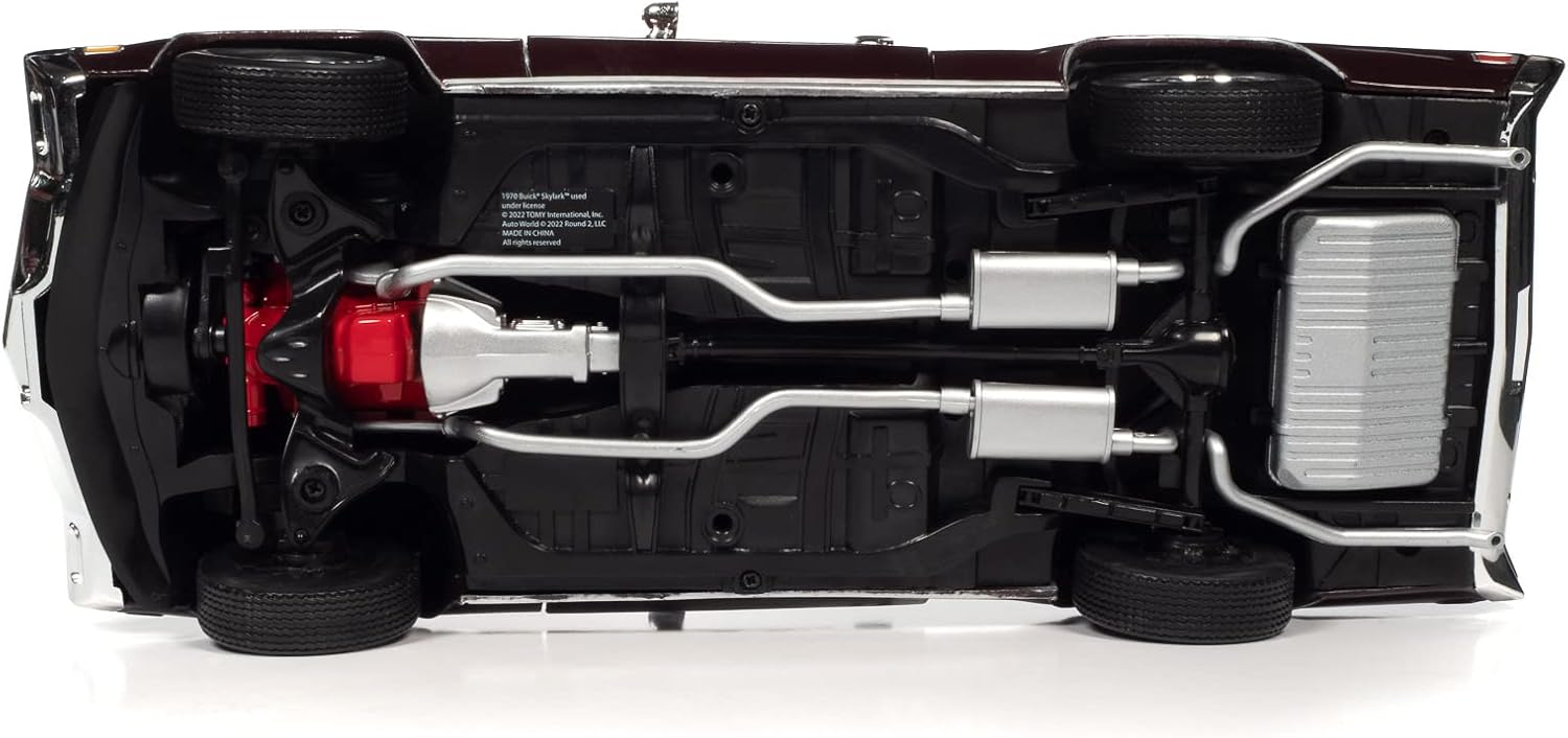 American Muscle AMM1296 1/18 Ölçek 1970 Buick Gs Stage 1 Hardtop, Bordo