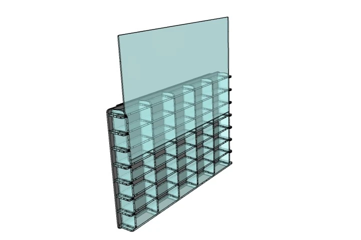 Atlantic 40111, 35 Adet 1/64 Ölçek Model Araba İçin Sergileme Ünitesi