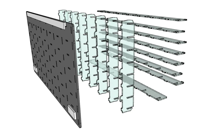Atlantic 40112, 49 Adet 1/64 Ölçek Model Araba İçin Sergileme Ünitesi
