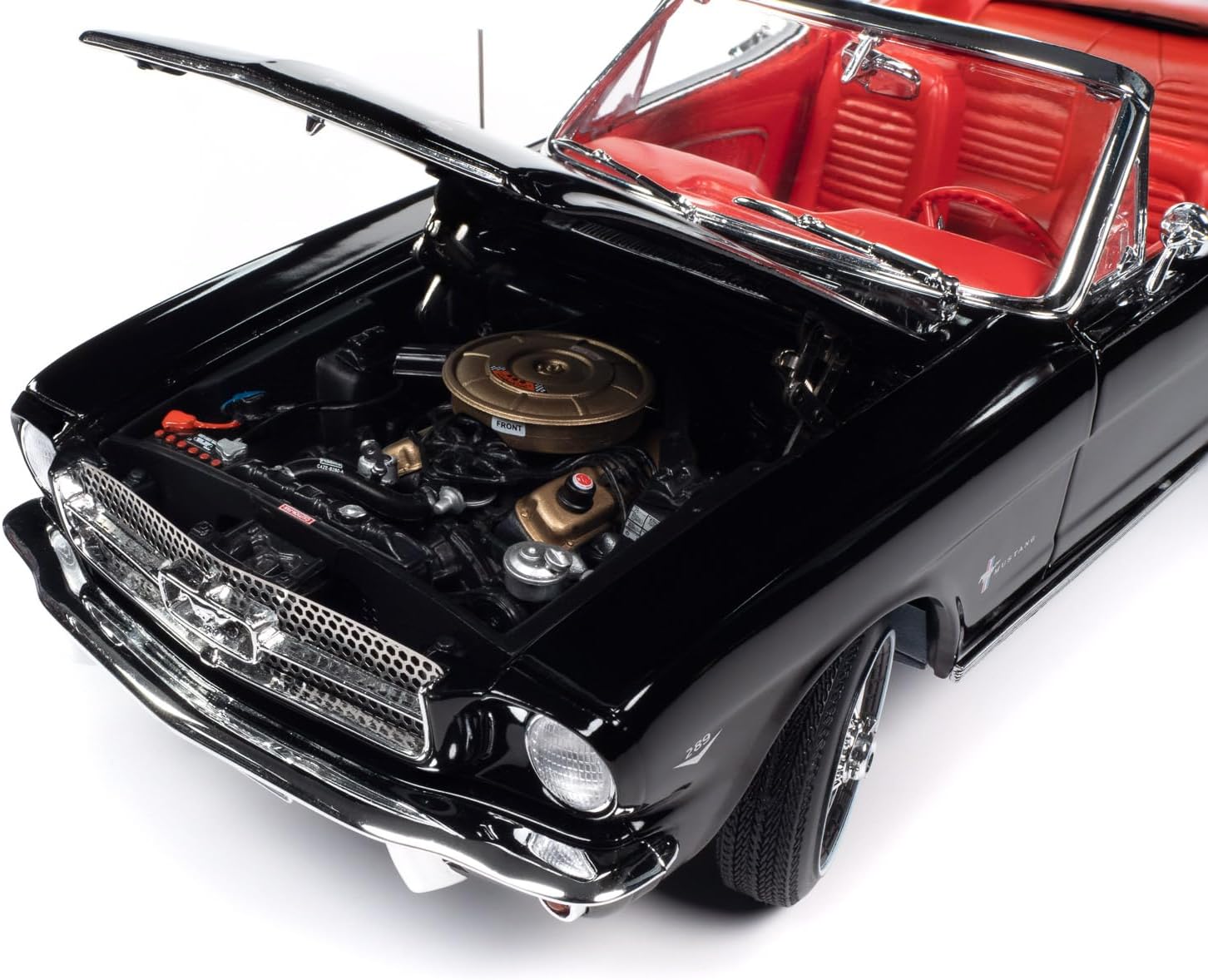 American Muscle AMM1312 1/18 Ölçek 1964.5 Ford Mustang Convertible, Raven Siyah