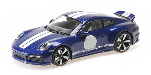 Minichamps 	155062006	1/18 Ölçek 	PORSCHE 911 (992) SPORT CLASSIC - Metalik Mavi Beyaz / Spor Çizgili