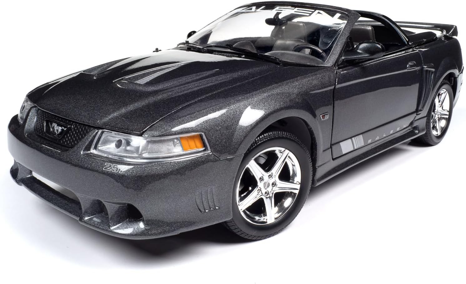 American Muscle 1/18 Ölçek 2003 Ford Mustang Saleen S281 Sc Speedster, Koyu Shadow Gri