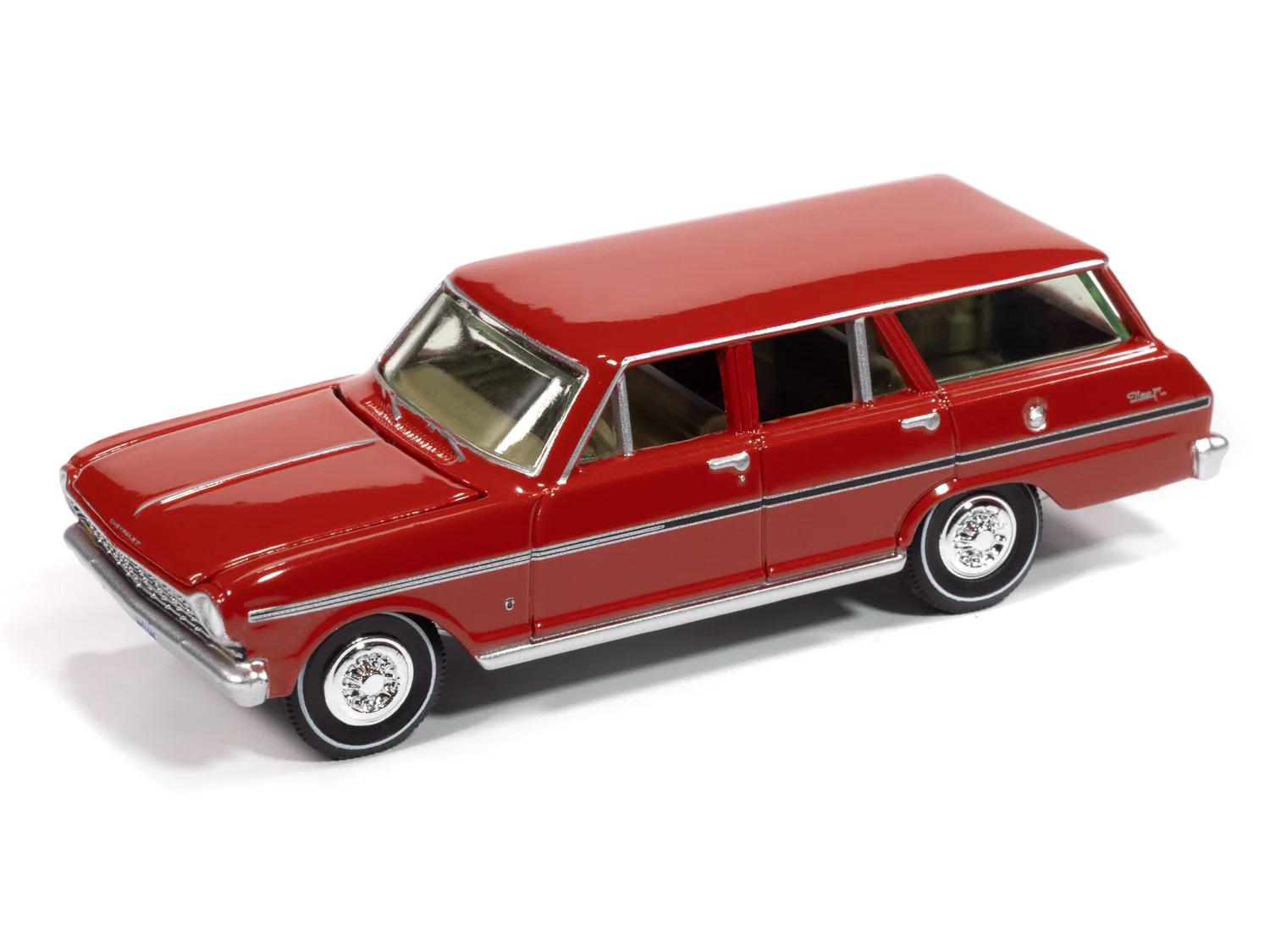 Autoworld | Awsp183A | 1/64 1965 Chevrolet Nova Ii Wagon, Rally Kırmızı