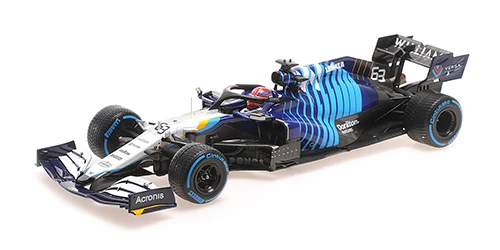 Minichamps 117211363 1/18 Ölçek WILLIAMS RACING MERCEDES FW43B - GEORGE RUSSELL - 2ND PLACE BELGIAN GP 2021