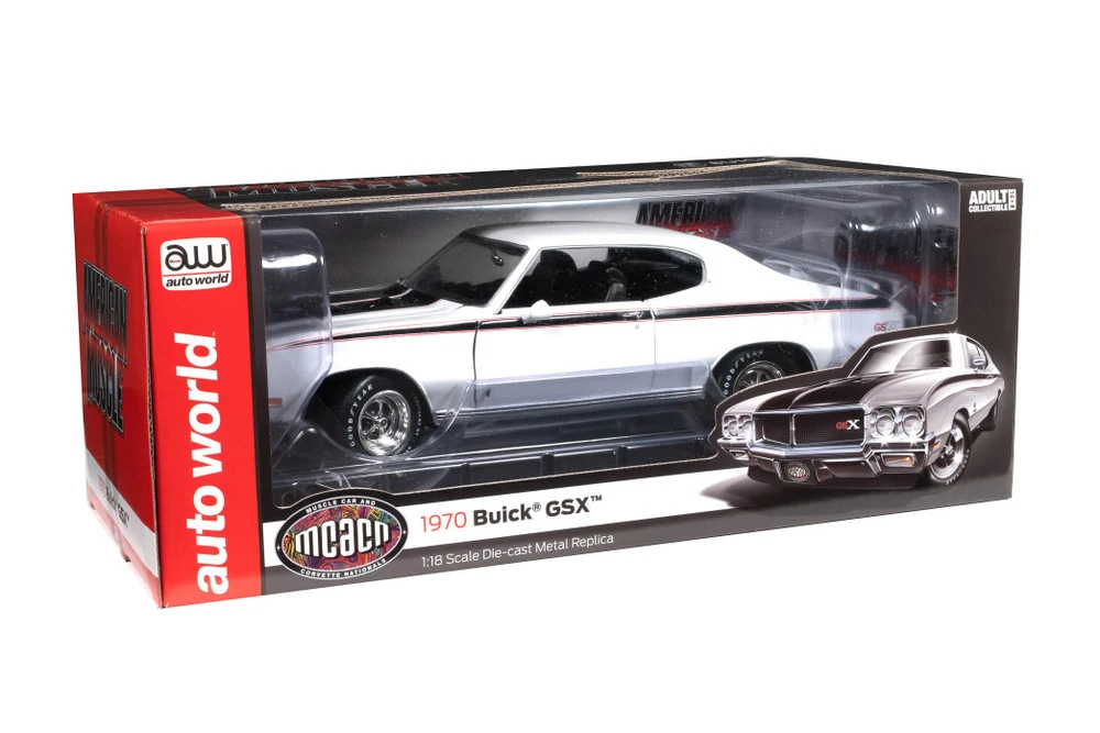 American Muscle | Amm1322 | 1/18 1970 Buick Hardtop GSX *Mcacn*, Apollo Beyaz