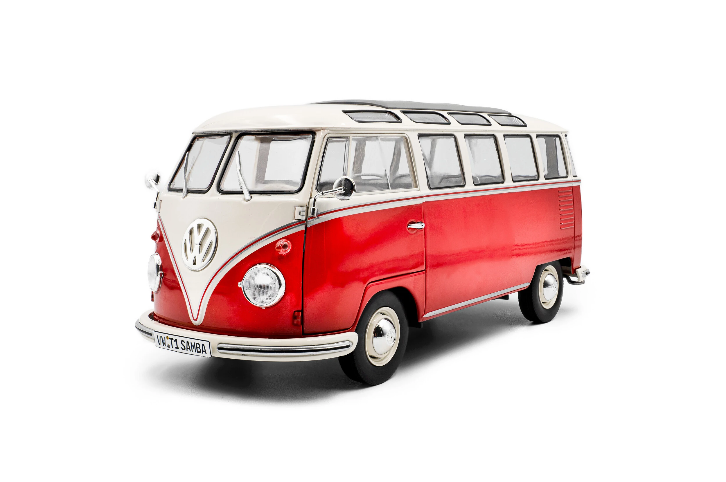 Solido | S1813402 | 1/18 Ölçek | Volkswagen T1 Samba 1962 Kırmızı