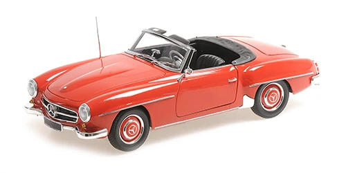 Minichamps 100037032 1/18 Ölçek MERCEDES-BENZ 190 SL (W121) - 1955 - Kırmızı