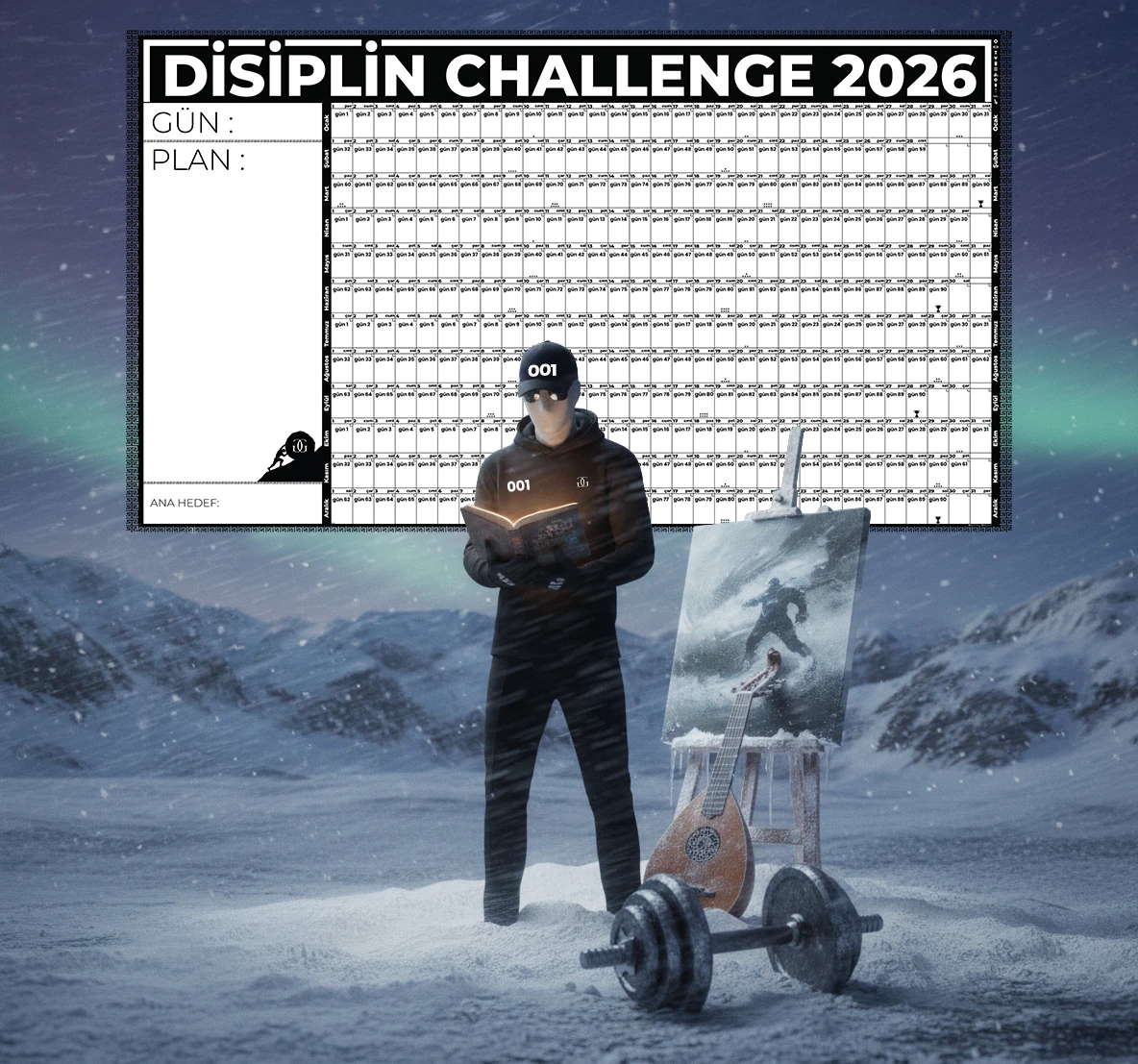 Disiplin Challenge 2026 Yıllık Planlayıcı