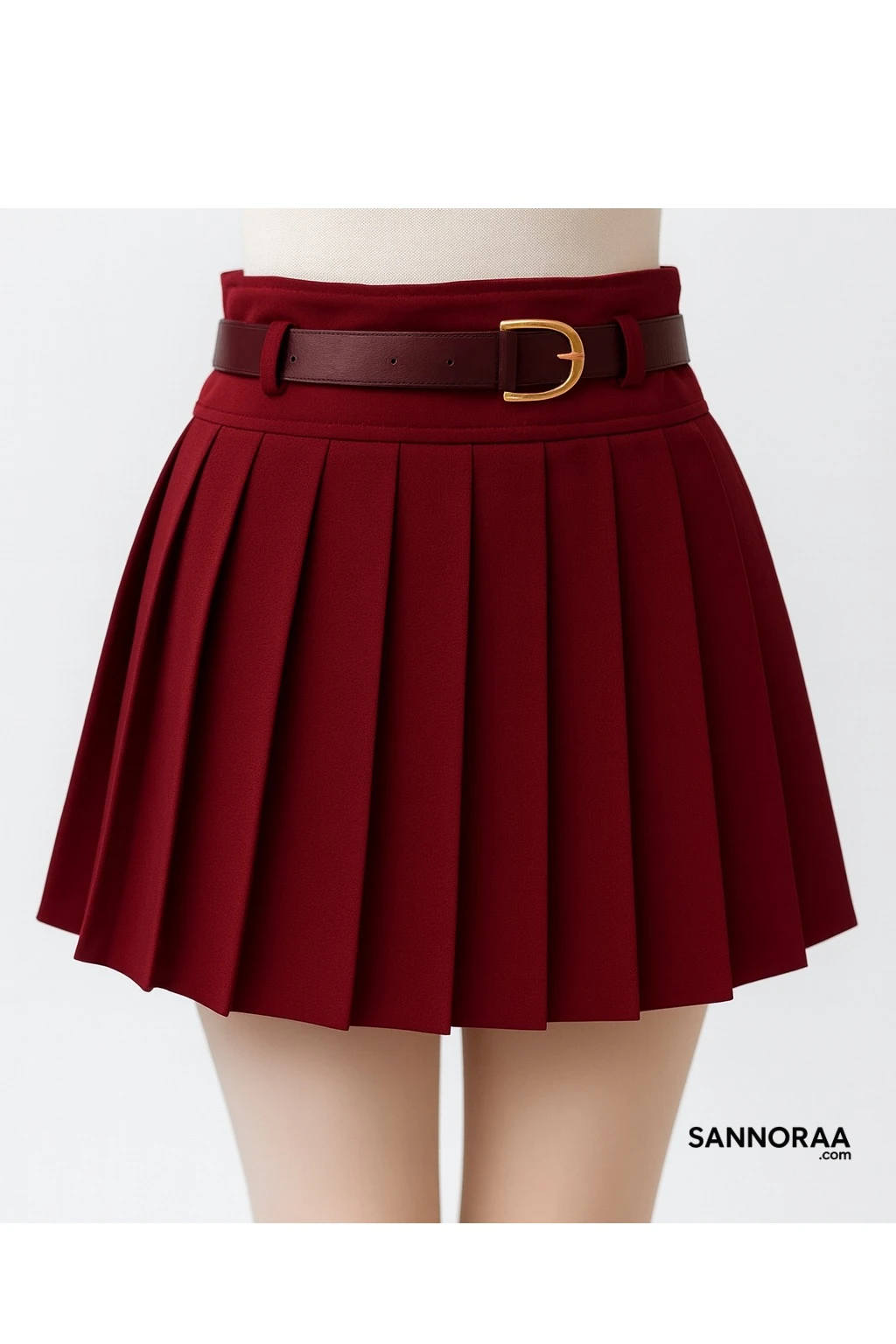 Kırmızı Pileli Etek