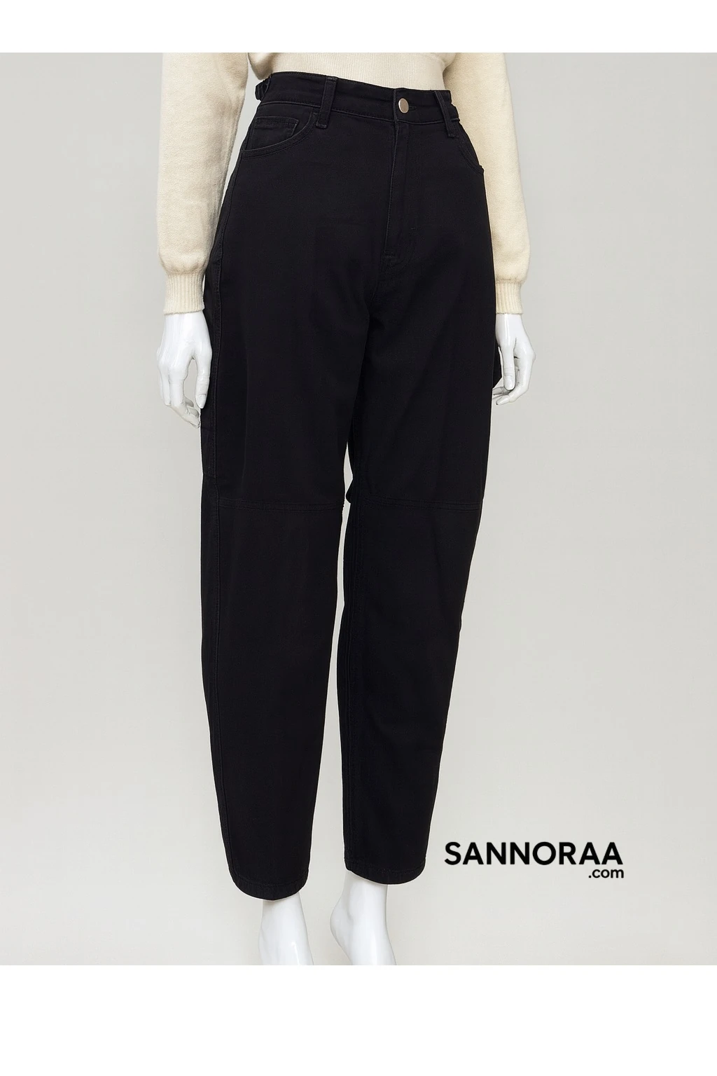 Siyah Tokalı Kot Pantolon