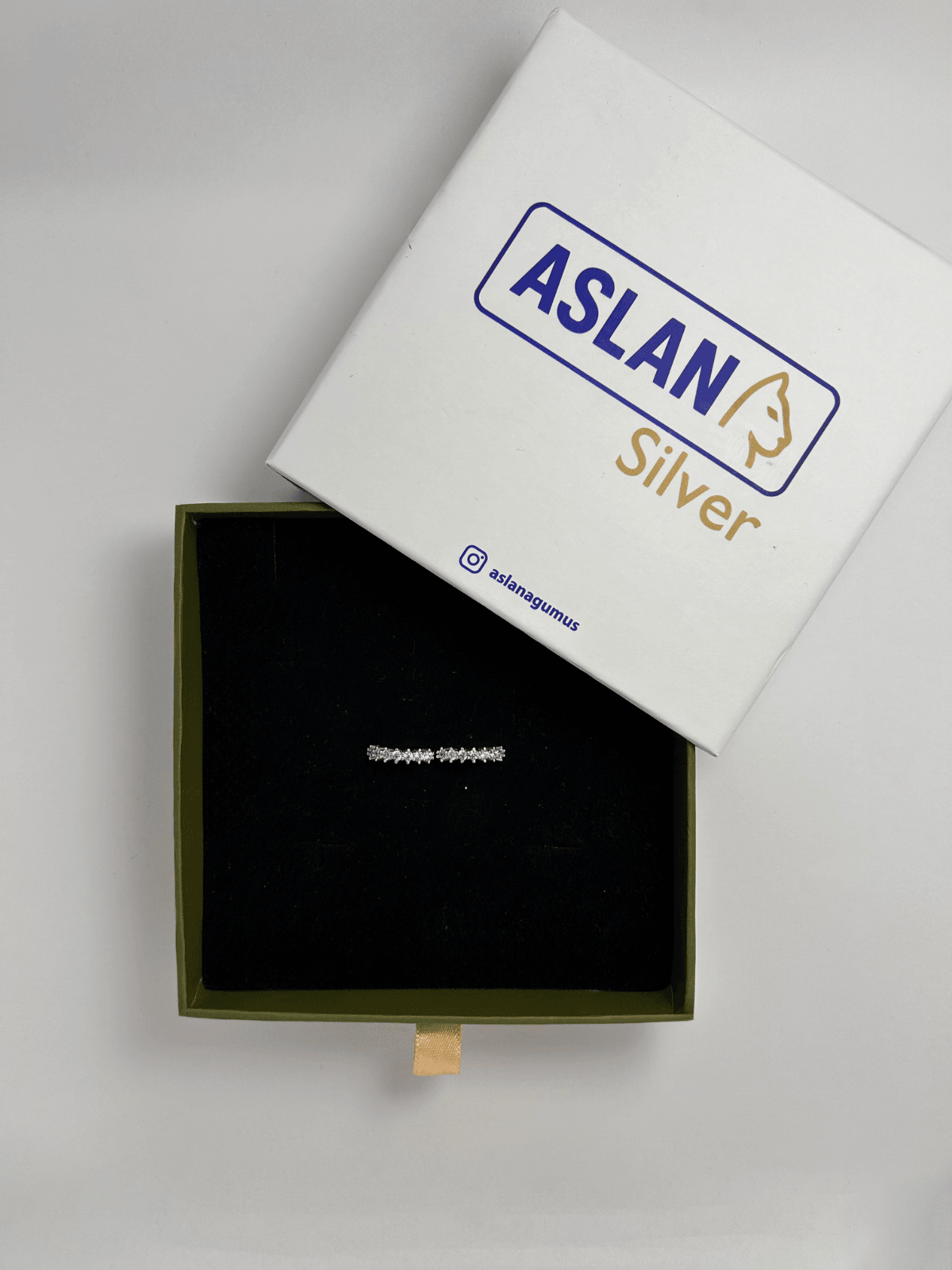 ASLANA 925 Ayar Gümüş Beyaz Taşlı Küçük Halka Küpe