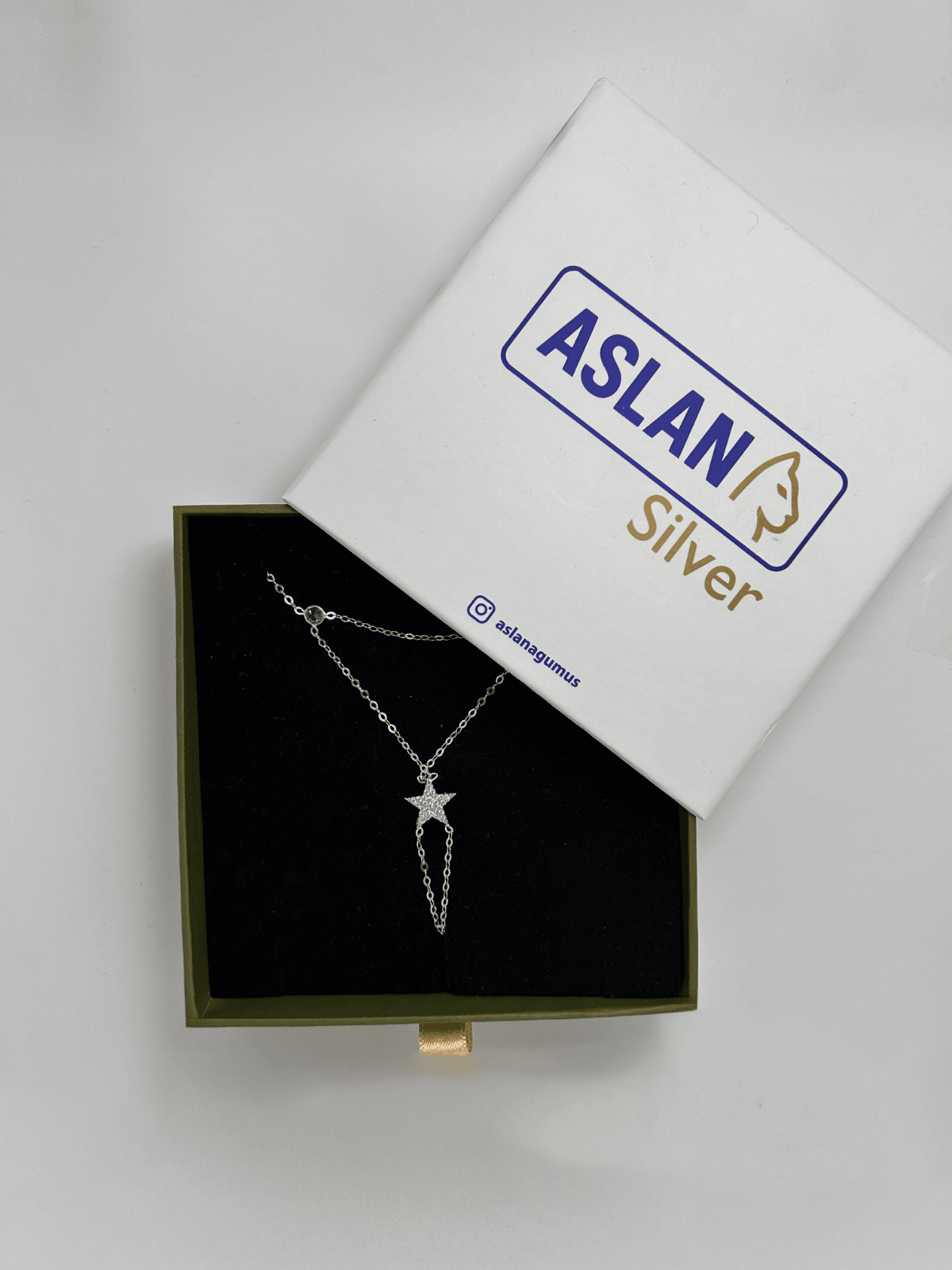 ASLANA 925 Ayar Gümüş Beyaz Kutup Yıldızı Şahmeran Bileklik