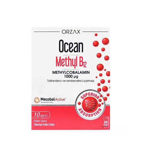 Orzax Ocean Methyl B12 10 ml Takviye Edici Gıda