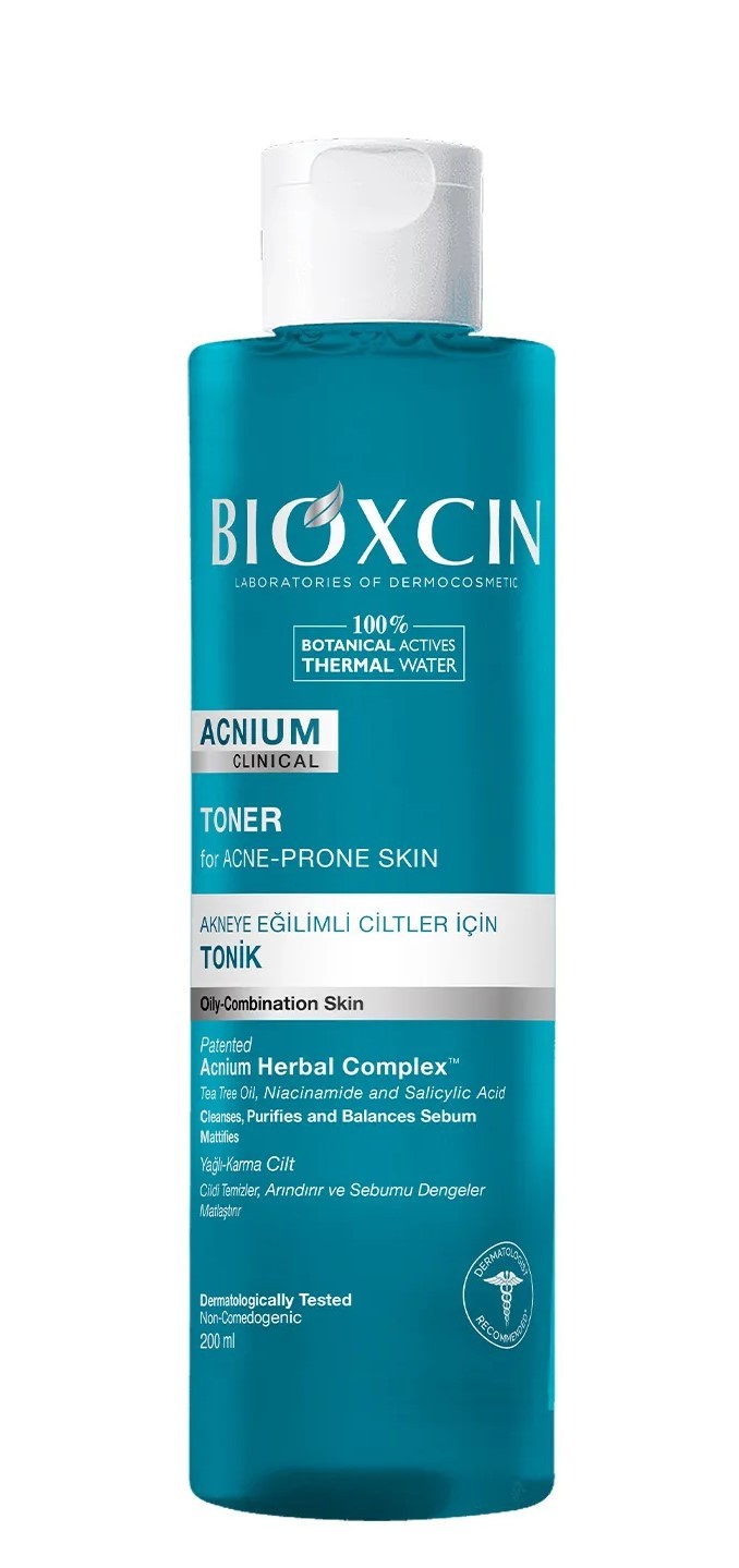 Bioxcin Acnium Tonik 200 Ml Clinical Vegan Akneye Eğilimli Ciltler İçin
