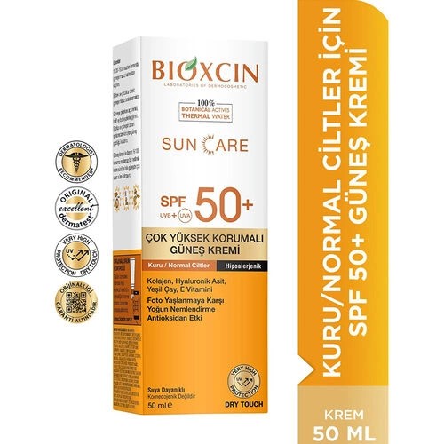 Bioxcin Sun Care Kuru Ciltler için Güneş Kremi SPF 50+ 50 ml