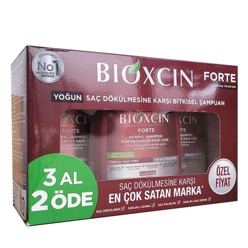 Bioxcin Forte Saç Dökülmesine Karşı Bakım Şampuanı 3 AL 2 ÖDE