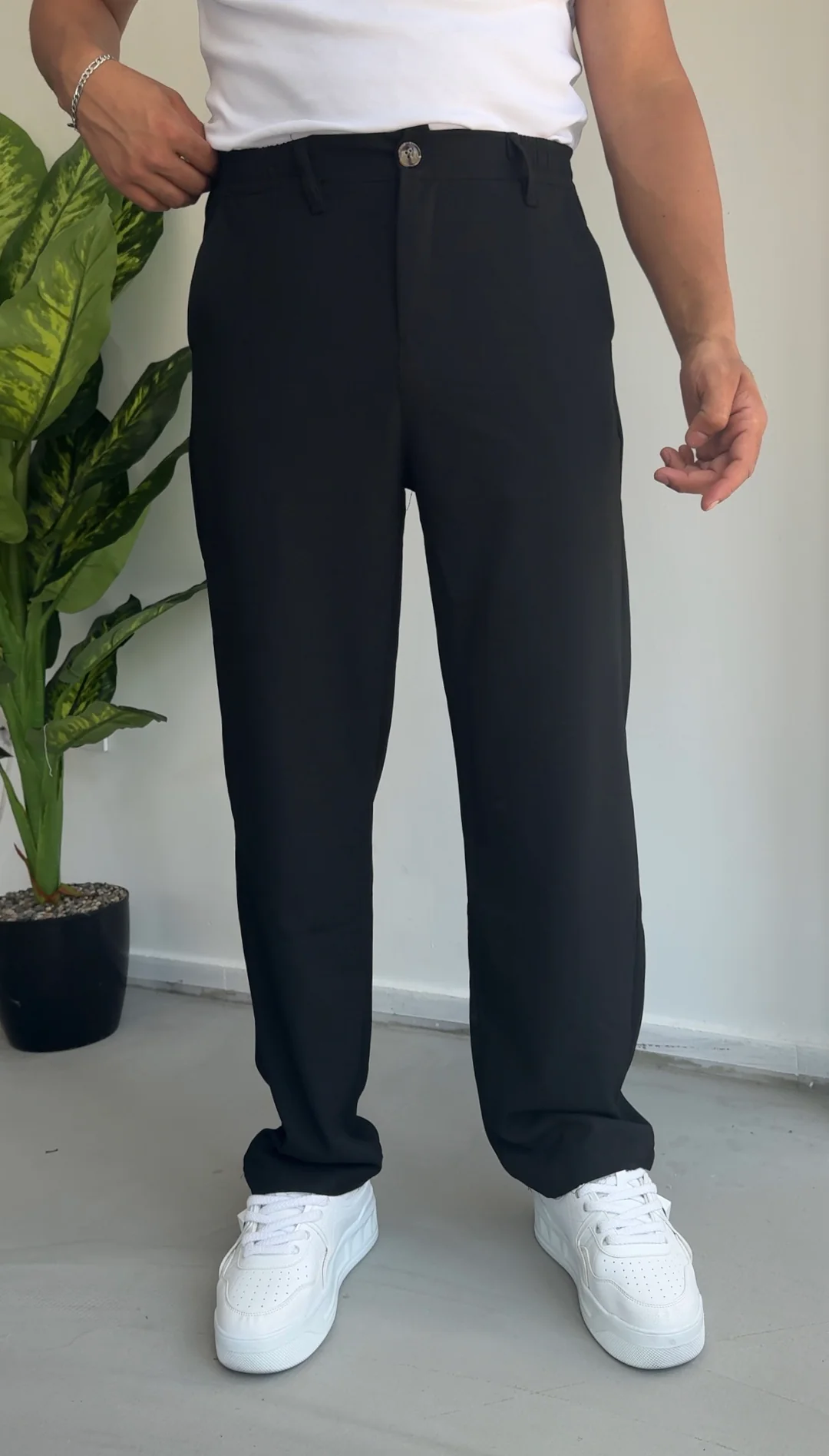 Baggy Bezayağı Kumaş Pantolon