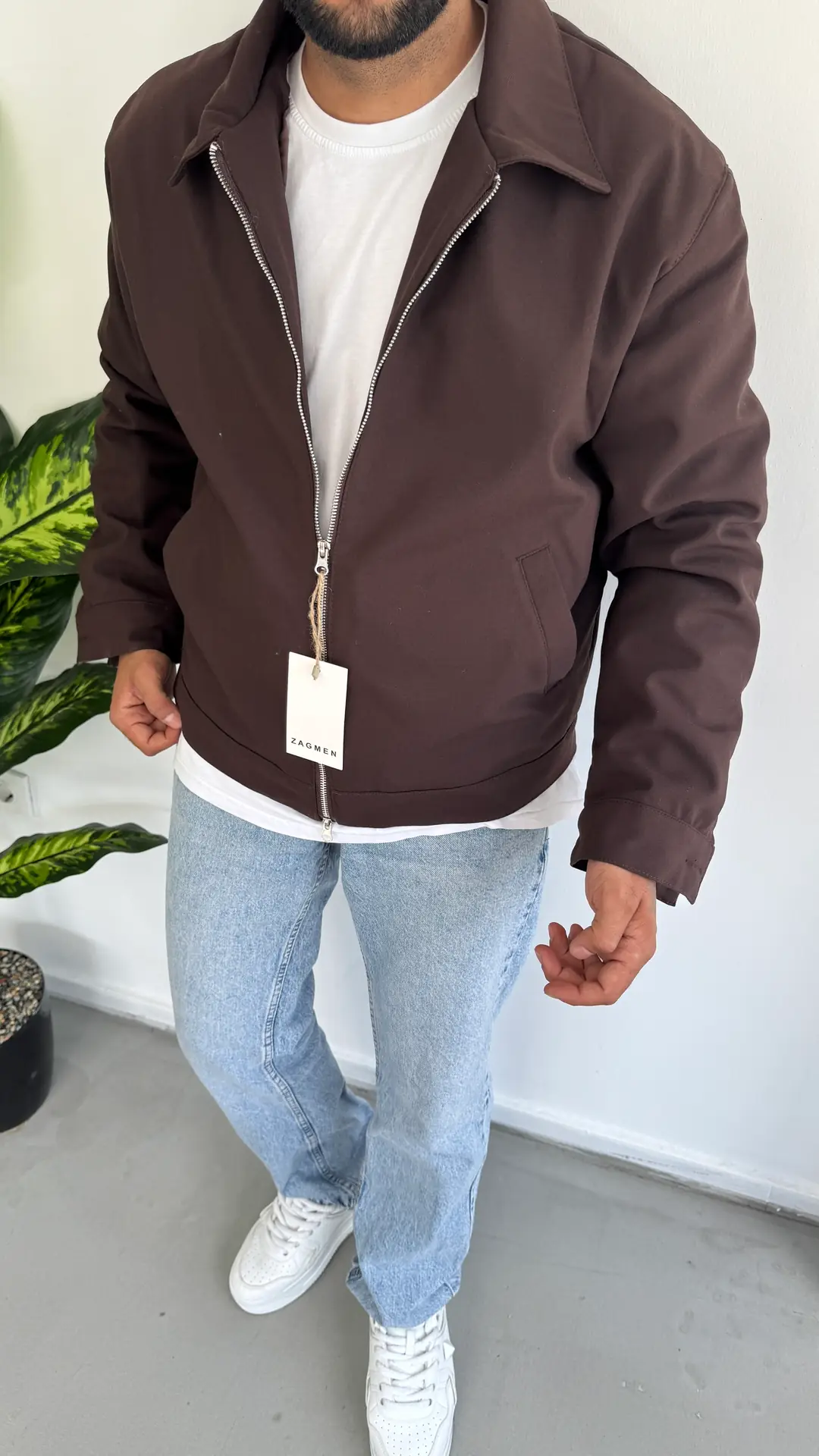 ZR Model Hafif Elyaf Dolum Ceket - Kahve