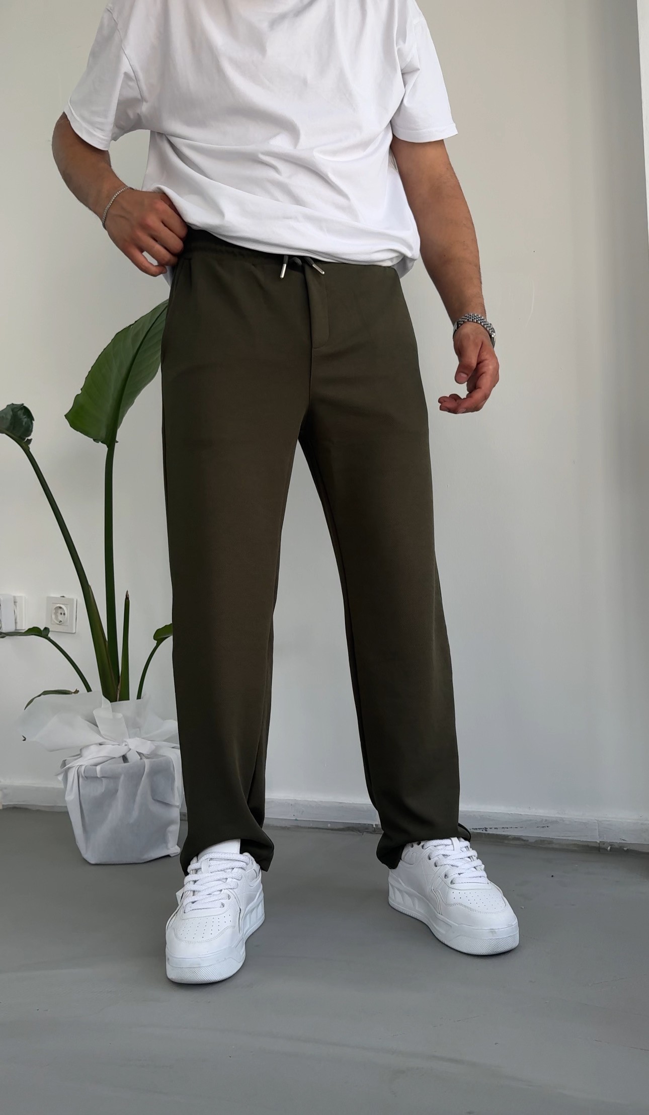 Krep kumaş likralı pantolon