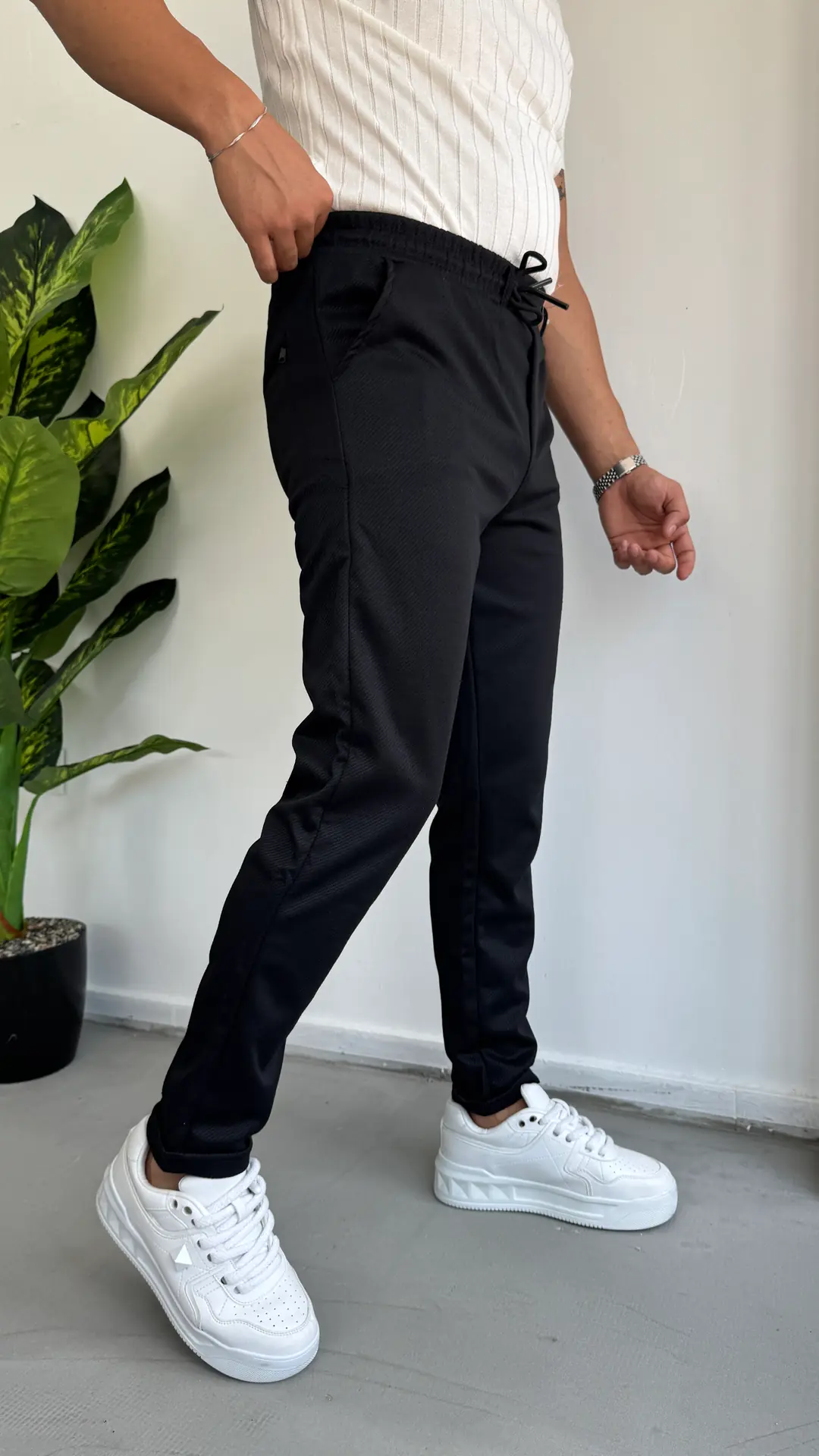 Petek Örme Kumaş Pantolon