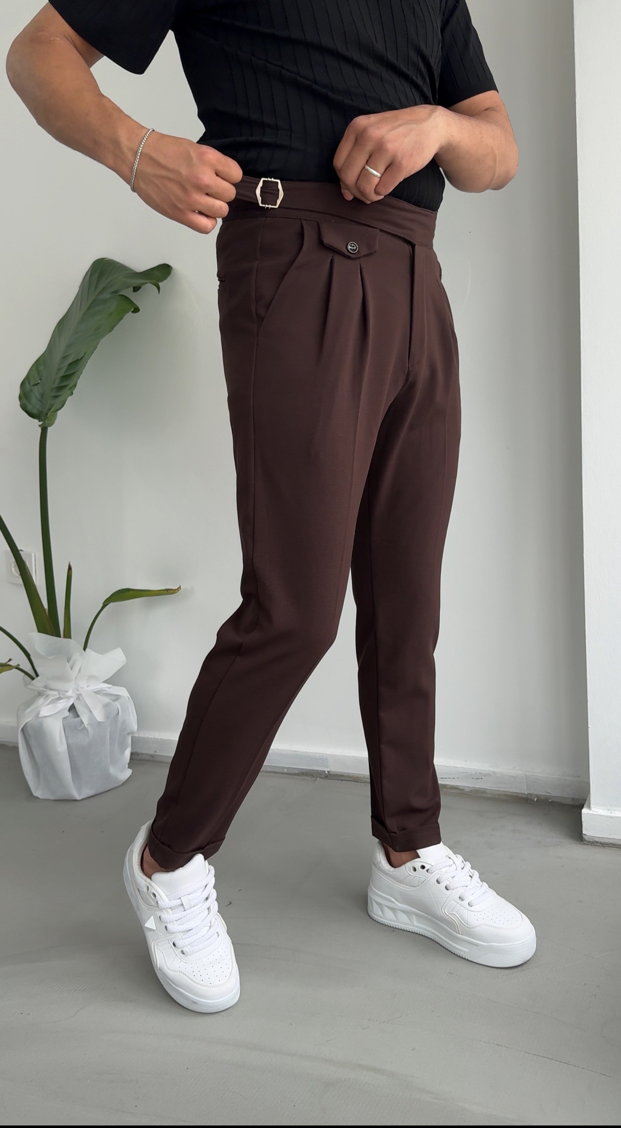 Hermes model kumaş pantolon