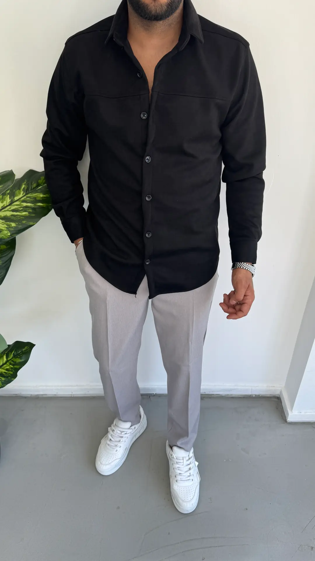 Nubuk Gömlek - Siyah