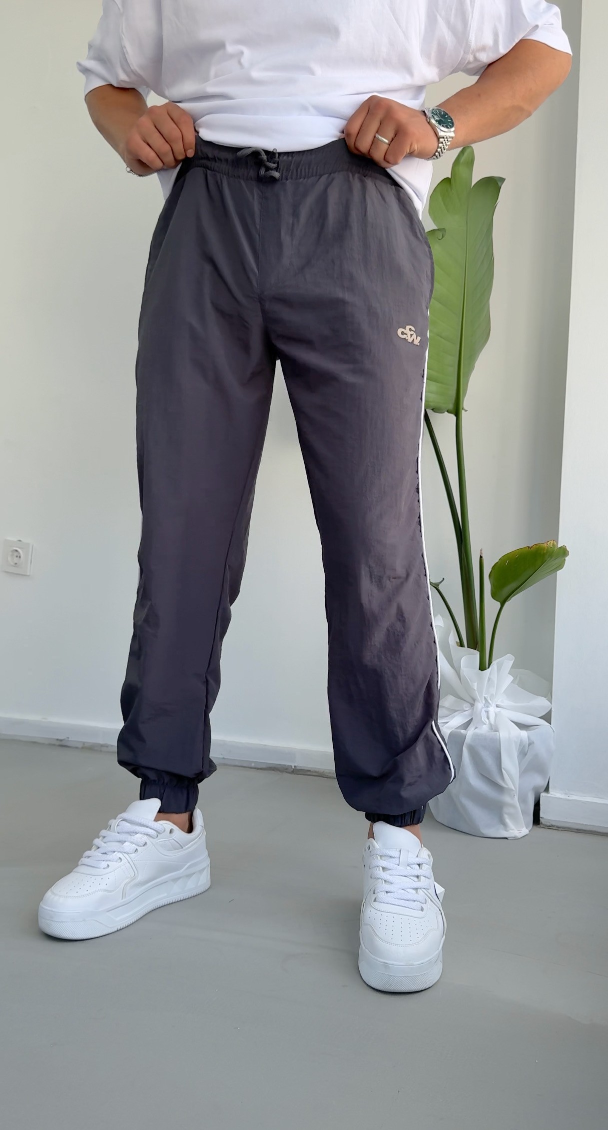 paraşüt kumaş lastik paça pantolon