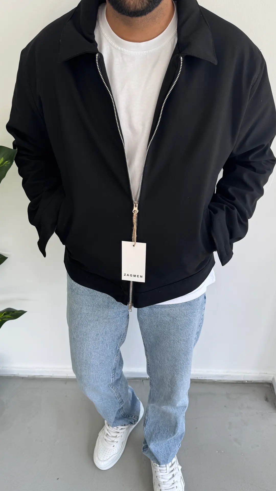 ZR Model Hafif Elyaf Dolum Ceket - Siyah