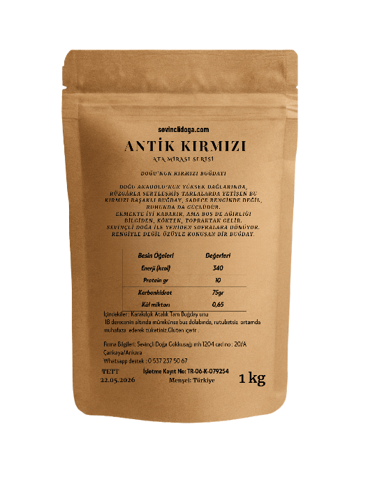 Antik Kırmızı Buğdaydan Geleneksel Ekmeklik Beyaz Un (Güçlü Gluten Yapısı) - 1 kg