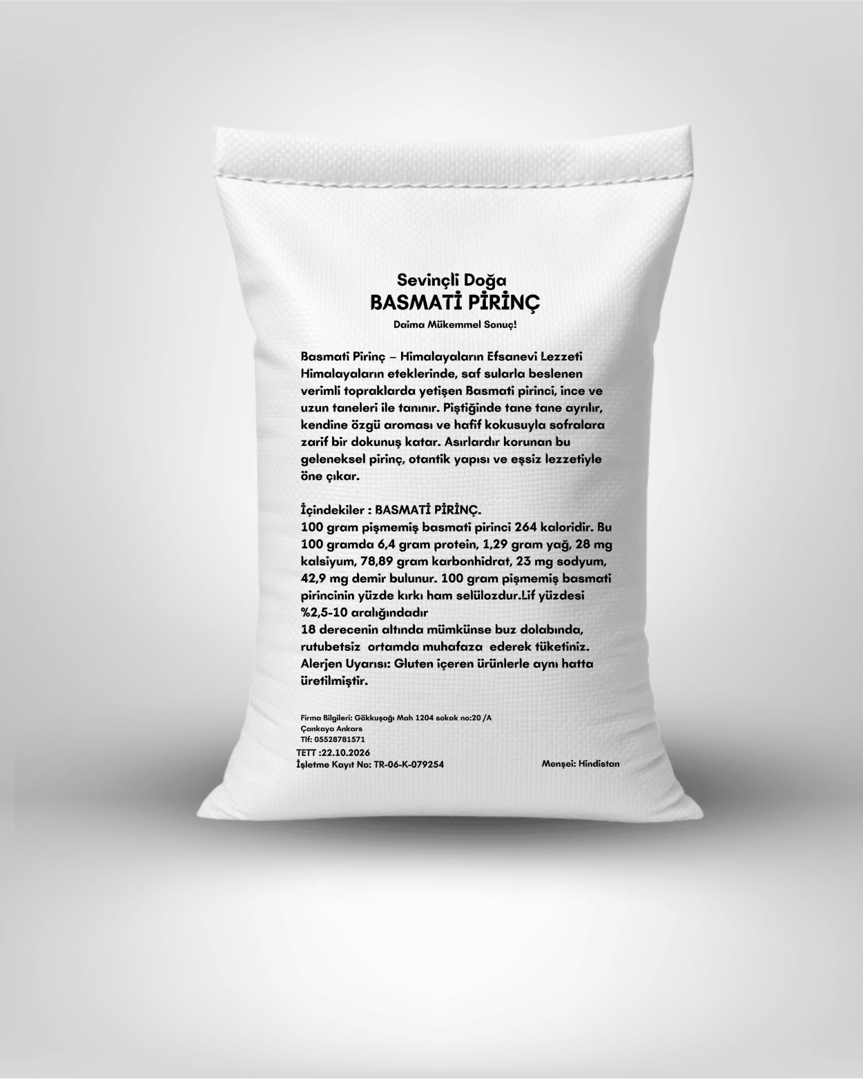 Basmati Pirinç (Şekersiz,Nişastasız) - 2 kg