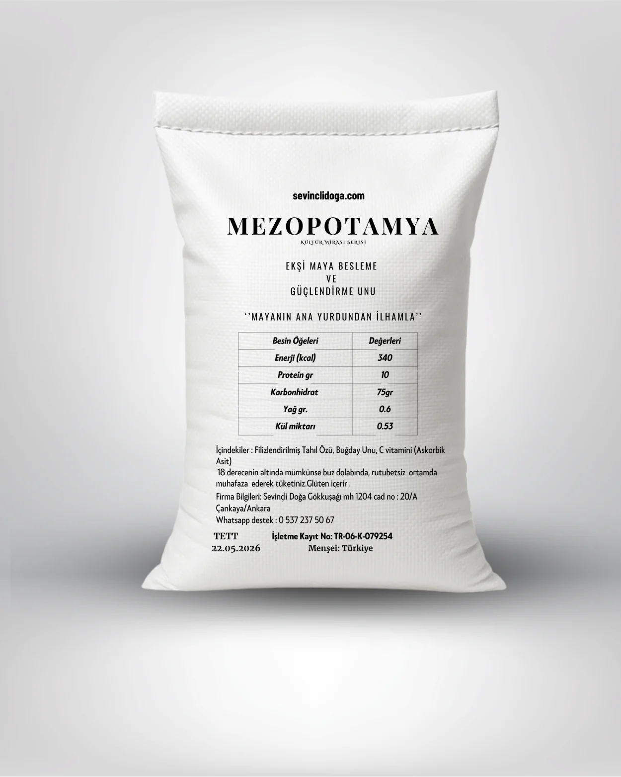 MEZOPOTATAMYA EKŞİ MAYA BESLEME VE GÜÇLENDİRME UNU (KATKISIZDIR) - 5 kg