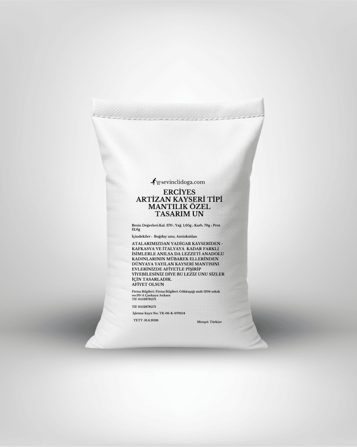 ERCİYES ARTİZAN KAYSERİ TİPİ MANTILIK ÖZEL TASARIM UN - 5 kg