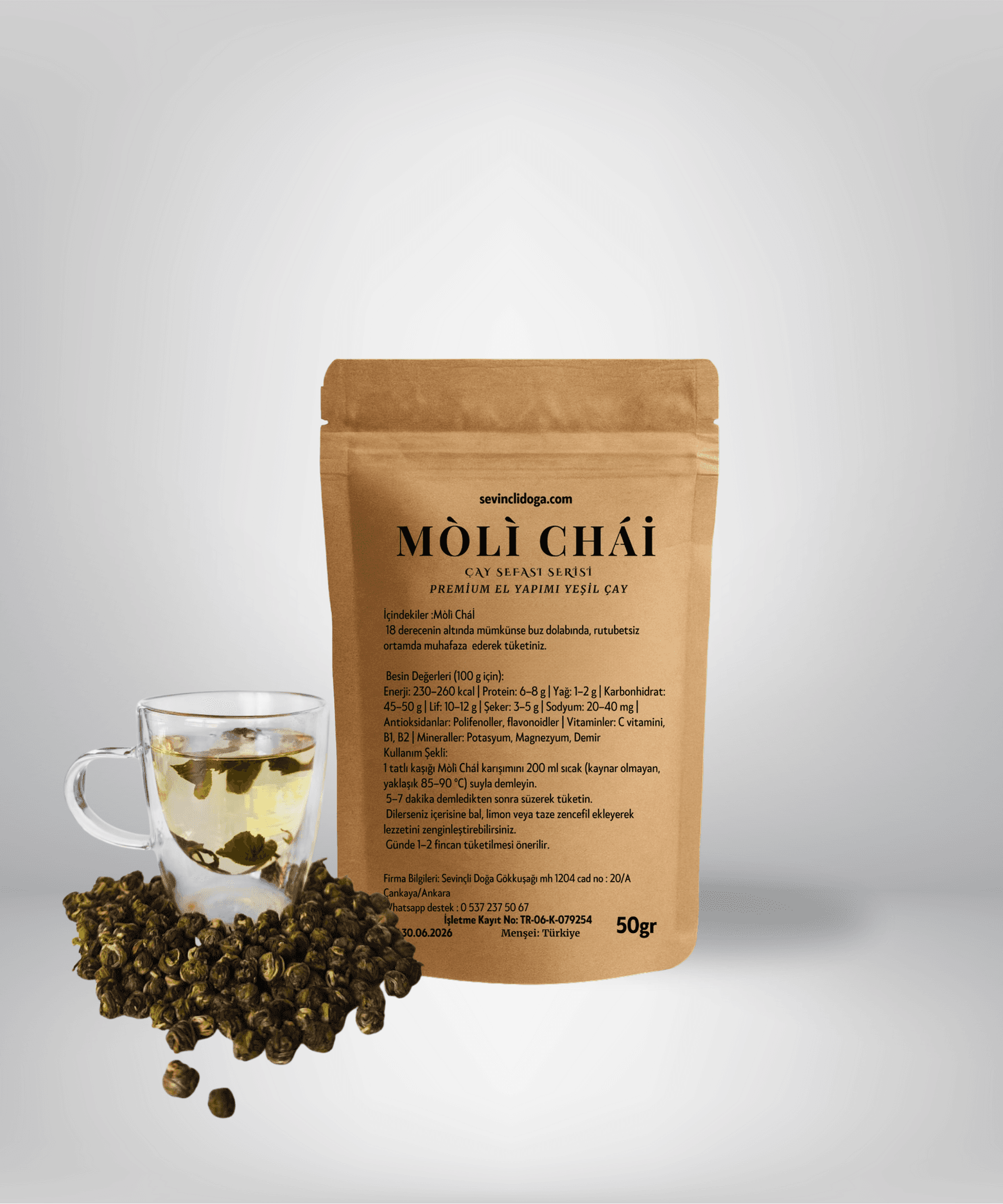 100 gr Moli El yapımı Özel Üretim Premium Yeşil Çay