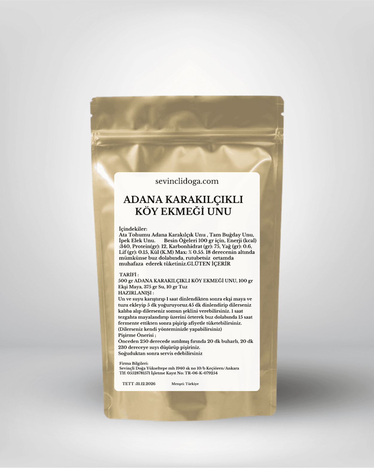 ADANA KARAKILÇIKLI GELENEKSEL EKMEK UNU KARIŞIMI - 1 kg
