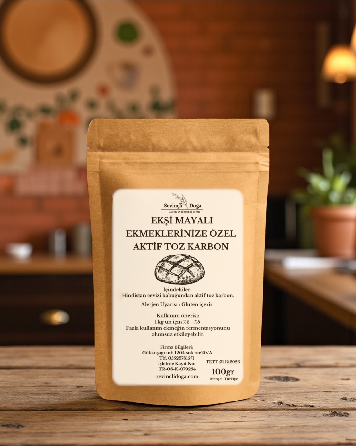 100gr EKMEK VE HAMUR İŞLERİNE ÖZEL AKTİF TOZ KARBON