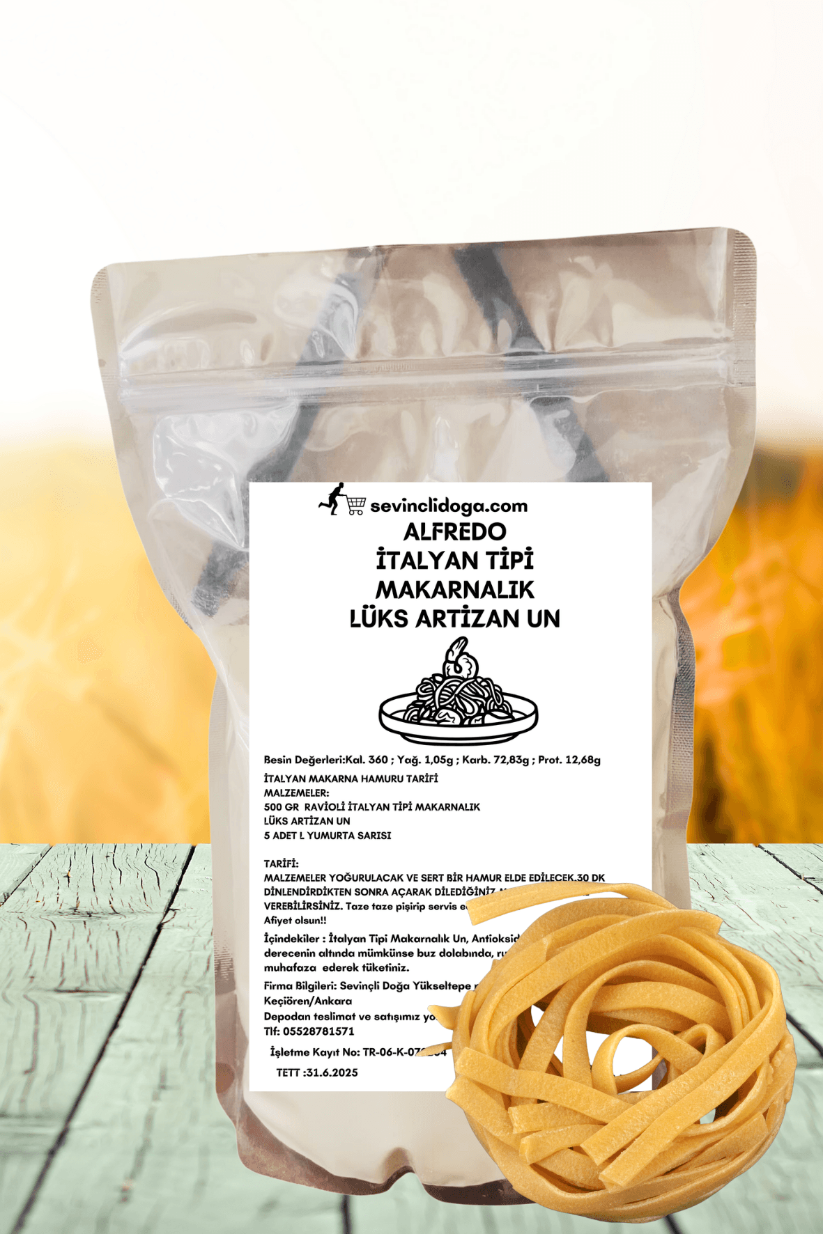 1 KG ALFREDO İTALYAN TİPİ MAKARNALIK LÜKS ARTİZAN UN 