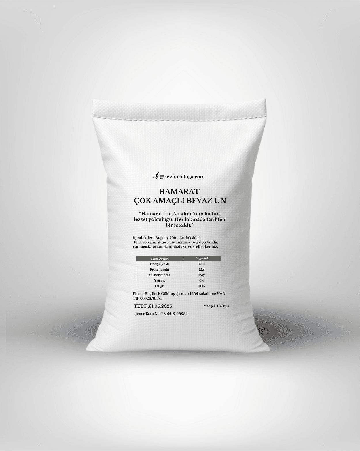 Hamarat Çok Amaçlı Ağartılmamış Beyaz Un (Pastalık Böreklik Yufkalık) - 5 kg