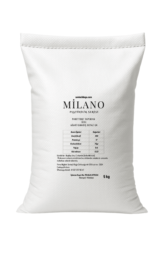 MİLANO ÖZEL AMAÇLI AĞARTILMAMIŞ BEYAZ UN-PROTEİN MİN %17  - 5 kg