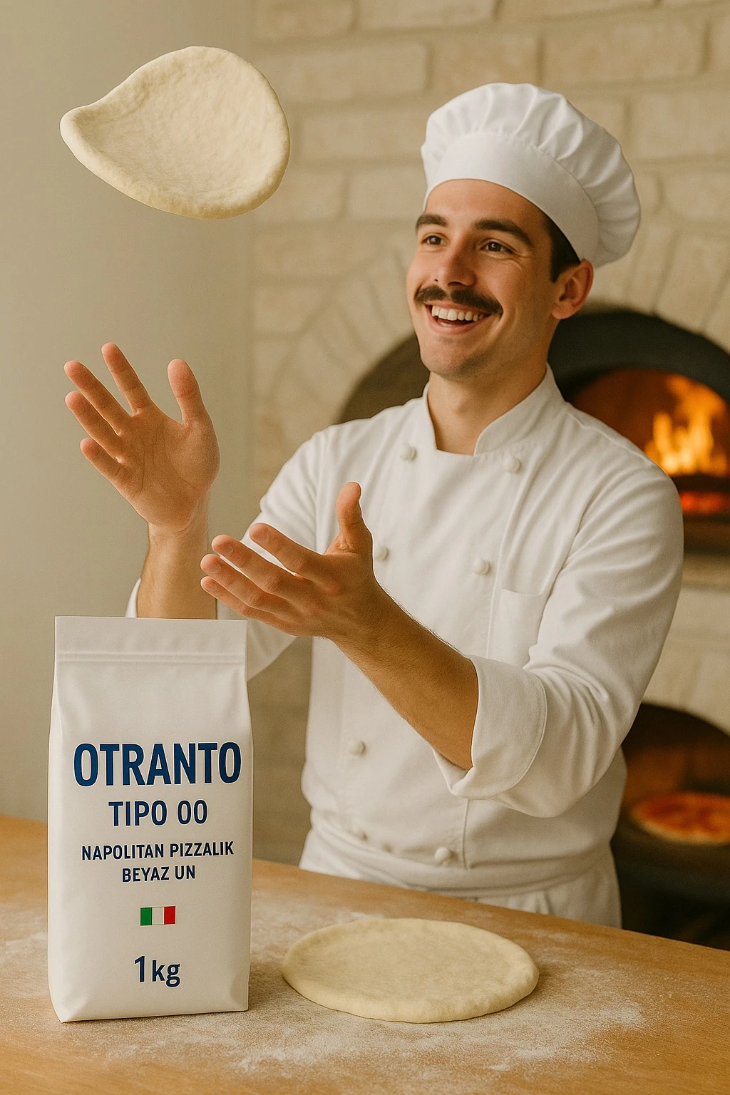 Otranto Napolitena Orijinal Tipo 00 İtalyan Tipi Pizzalik  Katkısız Özel Beyaz Un (Caputo Muadili) - 25 kg