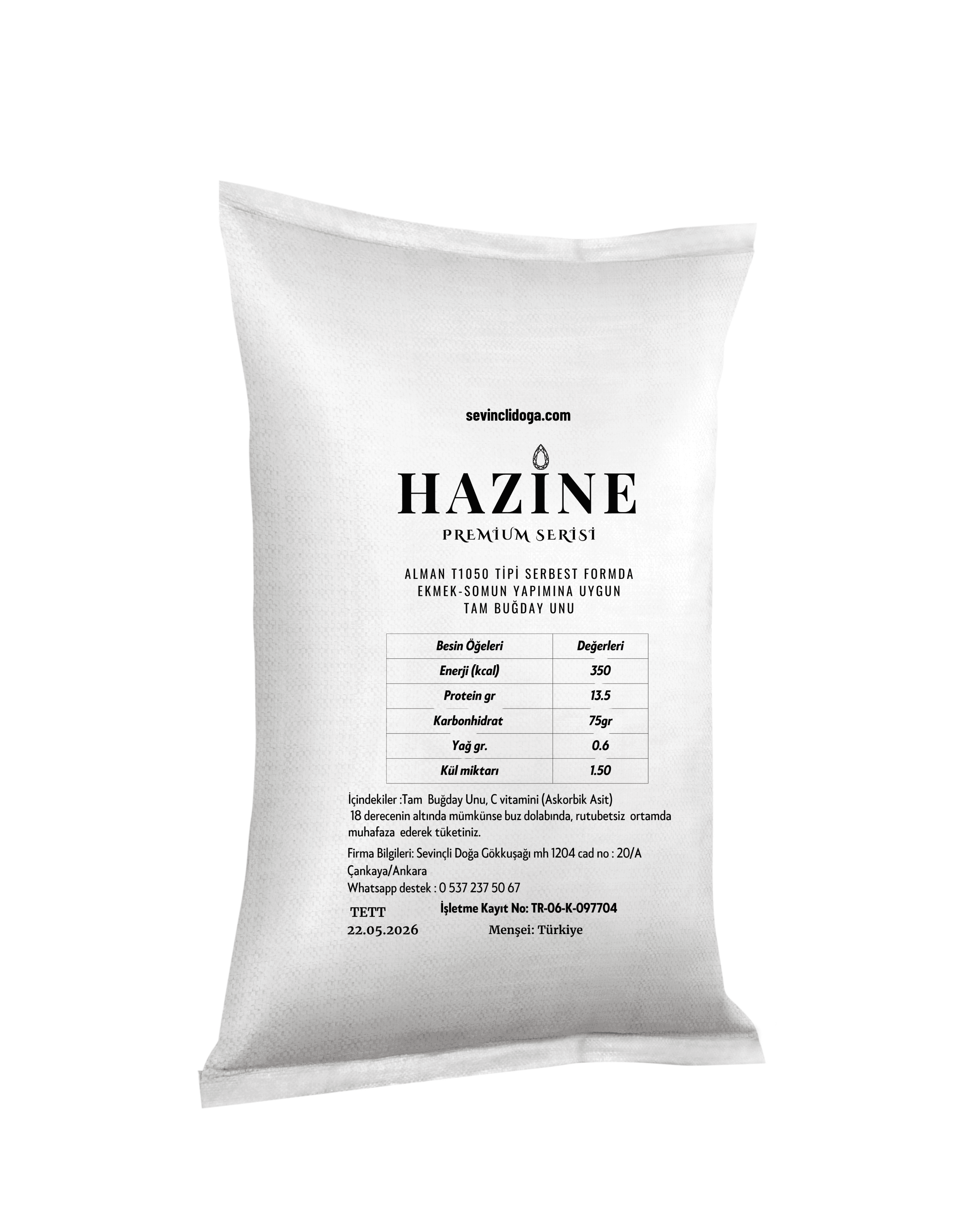 HAZİNE TAM BUĞDAY UNU EKŞİ MAYALI EKMEKLERİNİZE ÖZEL - 2 kg