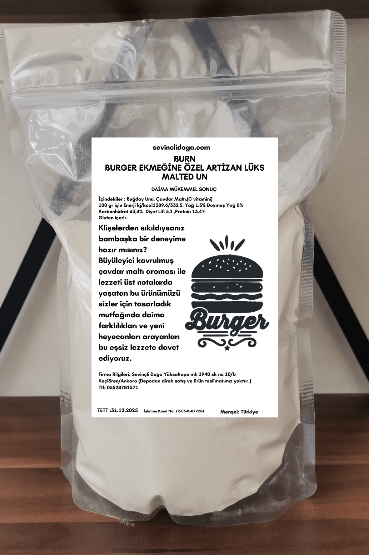 5 KG BURN BURGER EKMEĞİNE ÖZEL ARTİZAN LÜKS MALTED UN